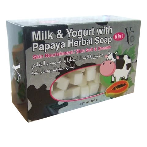Soap Milk_Yogurt with Papaya Herbal Soap YC brand Thai